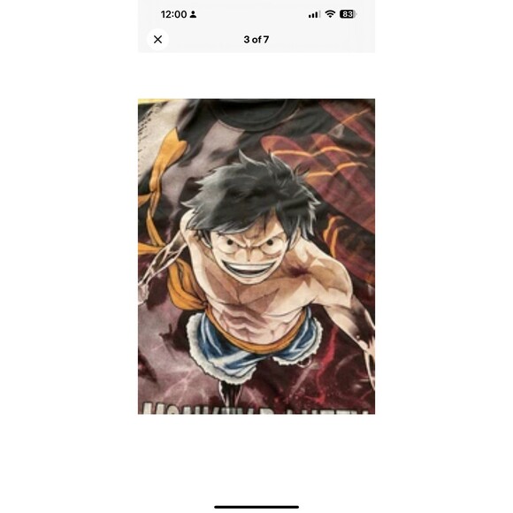 Monkey D Luffy T-Shirt Men’s Size Lg All Over Anime Pirate Graphic Tee *****READ - Picture 3 of 7